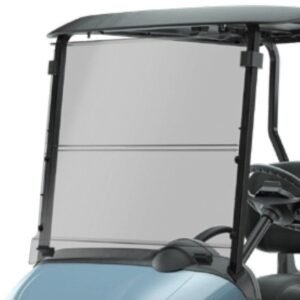 OEM EZGO RXV Golf Cart Tinted Split Windshield Kit (2008-2023) with Modular Top- Genuine EZGO Part #10031620 - For Sale at Larrysgolfcarts