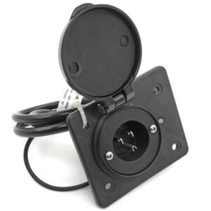 OEM EZGO Golf Cart On-Board Charger Receptacle- Genuine E-Z-GO Part #610536 - For Sale at Larrysgolfcarts