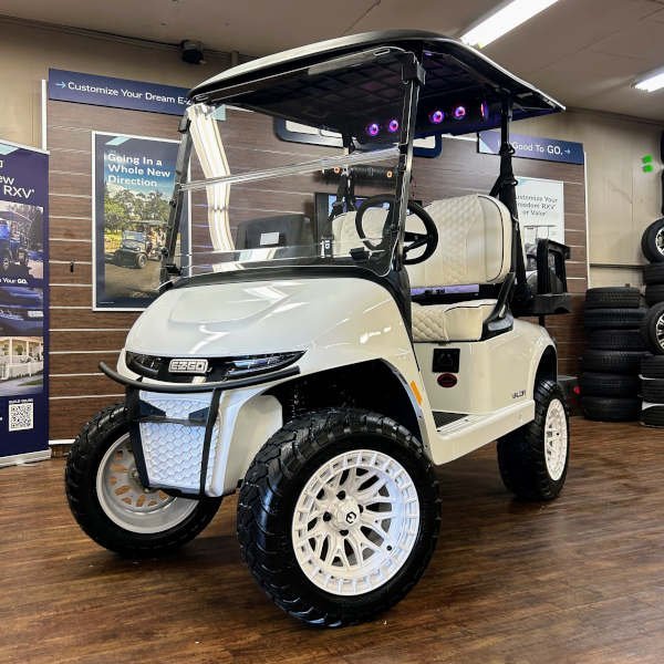 2026 E-Z-GO RXV 4 XTL ELiTE Lithium 2.2 Lifted • White Ghost • American-Built • Street-Ready - For Sale at Larrysgolfcarts