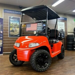 2021 E-Z-GO RXV Elite 2.2 • Lithium • Orange • Street-Ready and American-Built - For Sale at Larrysgolfcarts