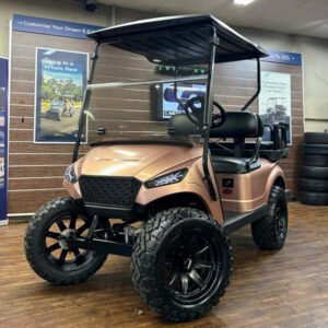 2018 E-Z-GO TXT Lifted • Gas • Limited Edition Rose Gold Storm Body • Street-Ready and American-Built - For Sale at Larrysgolfcarts
