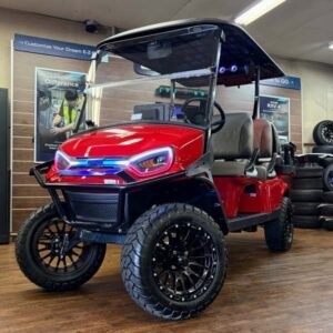 2026 E-Z-GO Express 6 Summit XTL Lifted • Gas • Flame Red • Street-Ready and American-Built - For Sale at Larrysgolfcarts