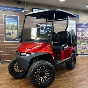 2026 E-Z-GO RXV Valor4 Lifted • Gas • Inferno Red • Street-Ready and American-Built - For Sale at Larrysgolfcarts