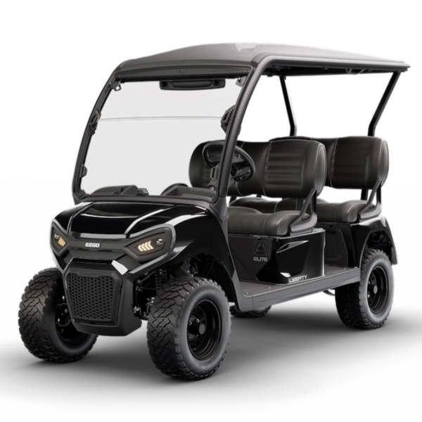 2027 E-Z-GO Liberty 4F Elite 2.2 Lifted • Lithium • Black • Street-Ready and American-Built - For Sale at Larrysgolfcarts