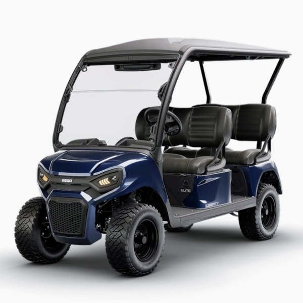 2027 E-Z-GO Liberty 4F Elite 2.2 Lifted • Lithium • Patriot Blue • Street-Ready and American-Built - For Sale at Larrysgolfcarts