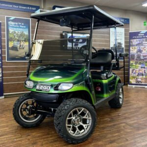 2018 E-Z-GO TXT • Gas • Black W/Green Fade • Street-Ready and American-Built - For Sale at Larrysgolfcarts