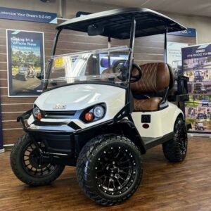 2026 E-Z-GO Express 4 Lifted • Gas • Bright White • Street-Ready and American-Built - For Sale at Larrysgolfcarts