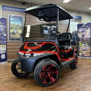 2026 E-Z-GO RXV Valor • Gas • Black with Red Trim • Street-Ready and American-Built - For Sale at Larrysgolfcarts