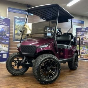 2018 E-Z-GO TXT Lifted • Gas • Amethyst Purple Storm Body • Street-Ready and American-Built - For Sale at Larrysgolfcarts