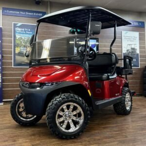 2026 E-Z-GO RXV Valor 4 • Gas • Inferno Red • Street-Ready and American-Built - For Sale at Larrysgolfcarts