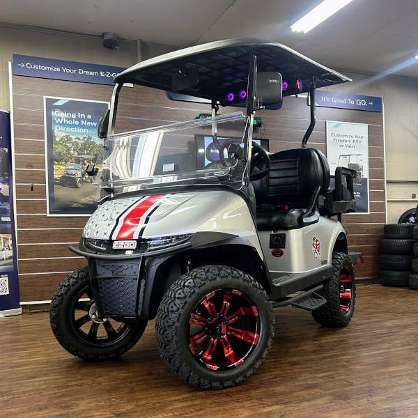 2026 E-Z-GO RXV 4 XT Elite 2.2 Lifted • Lithium • Ohio State Buckeyes • Street-Ready and American-Built - For Sale at Larrysgolfcarts