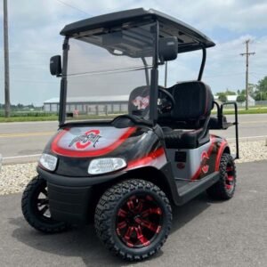 2019 E-Z-GO RXV Elite 2.2 • Lithium • Ohio State Buckeyes Themed • Street-Ready and American-Built - For Sale at Larrysgolfcarts