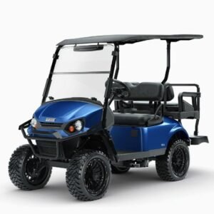 2026 E-Z-GO Express 4 Lifted • Gas • Electric Blue • Street-Ready and American-Built - For Sale at Larrysgolfcarts