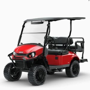 2026 E-Z-GO Express 4 Lifted • Gas • Flame Red • Street-Ready and American-Built - For Sale at Larrysgolfcarts