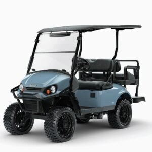 2026 E-Z-GO Express 4 Lifted • Gas • Ocean Grey • Street-Ready and American-Built - For Sale at Larrysgolfcarts
