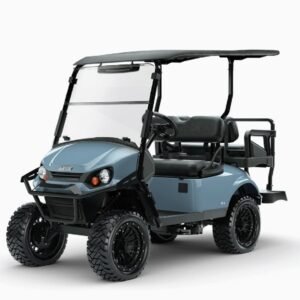 2026 E-Z-GO Express 4 Lifted • Gas • Ocean Grey • Street-Ready and American-Built - For Sale at Larrysgolfcarts