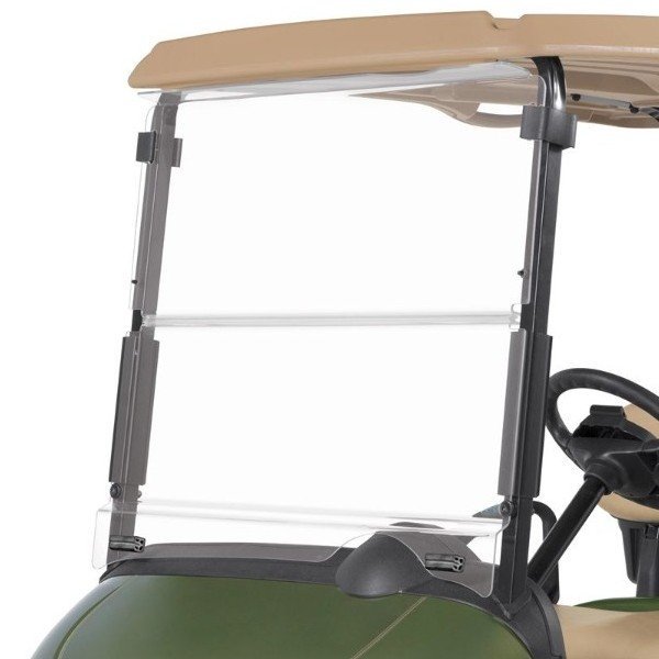 OEM EZGO RXV Golf Cart Clear Folding Windshield (2008-2023) Genuine EZGO Part #PF10972 - For Sale at Larrysgolfcarts