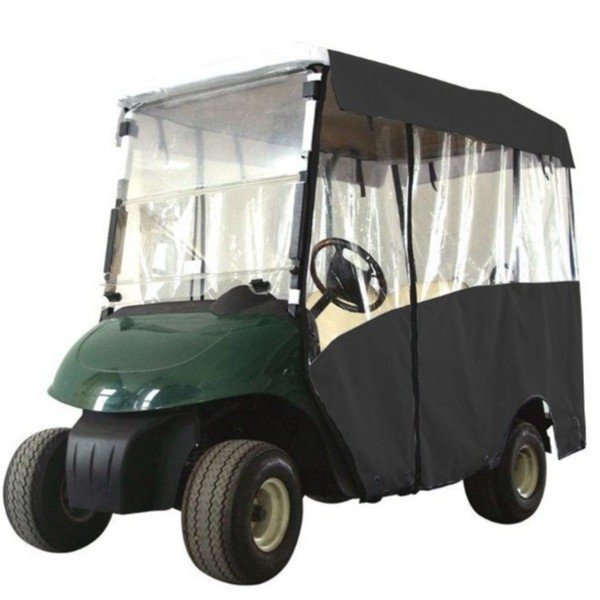 Pro-Fit Golf Cart RXV 4-Passenger Enclosure – Black Part #PF11555 - For Sale at Larrysgolfcarts