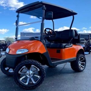 E-Z-GO Freedom RXV, Orange Lifted - For Sale at Larrysgolfcarts