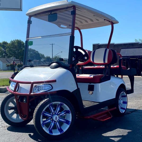 E-Z-GO Freedom RXV, Red, White, & Blue Special - For Sale at Larrysgolfcarts