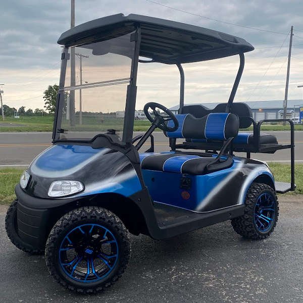 2019 E-Z-GO Freedom RXV 48V, Blue/White/Black Fade - For Sale at Larrysgolfcarts