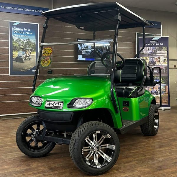 2018 E-Z-GO TXT • Gas • Emerald Green • Street-Ready and American-Built - For Sale at Larrysgolfcarts