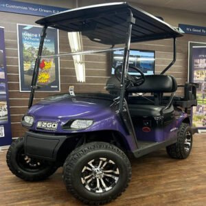 2018 E-Z-GO TXT • Gas • Black/Purple Fade • Street-Ready and American-Built - For Sale at Larrysgolfcarts