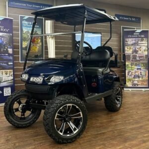 2018 E-Z-GO TXT Lifted• Gas • Patriot Blue • Street-Ready and American-Built - For Sale at Larrysgolfcarts