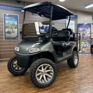 2021 E-Z-GO RXV Elite 2.2 Lifted • Lithium • Black/Charcoal Fade • Street-Ready and American-Built - For Sale at Larrysgolfcarts