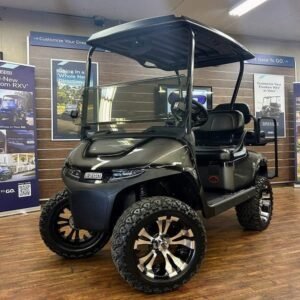 2026 E-Z-GO RXV Valor Lifted • Gas • Metallic Charcoal with Black Trim • Street-Ready and American-Built - For Sale at Larrysgolfcarts